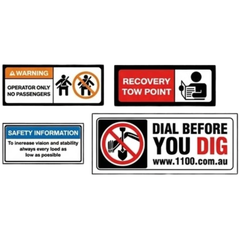 Skid Steer Loader Safety Sticker Pack