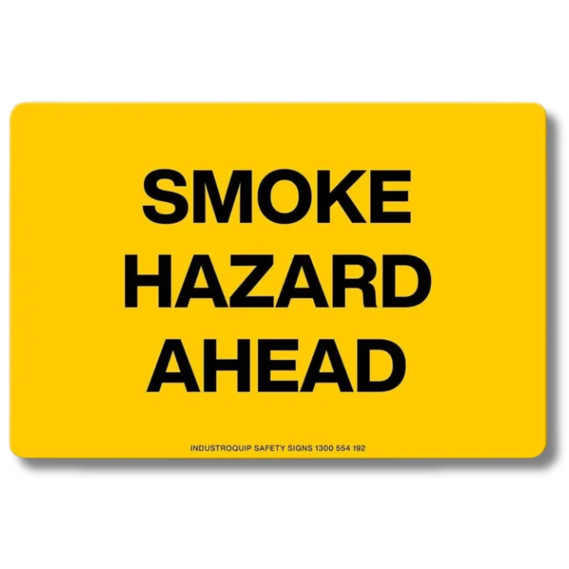 Smoke Hazard Ahead Swing Stand Sign