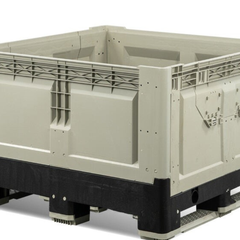 Solid Collapsible Bin with Fold Down Door-Hammerox Industrial