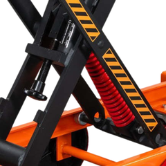 Spring Scissor Lift Trolley with Centre Wheel Kit-Hammerox Industrial