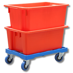 Stack & Nest Crate Dolly Kit with 2 No.10 Red Bins-Hammerox Industrial