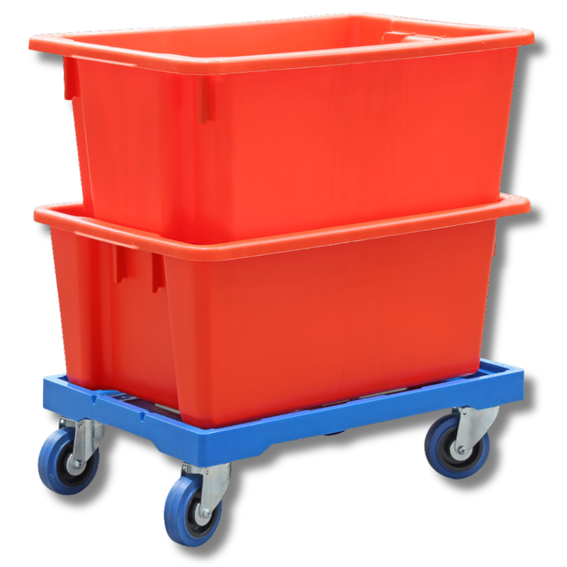 Stack & Nest Crate Dolly Kit with 2 No.10 Red Bins-Hammerox Industrial
