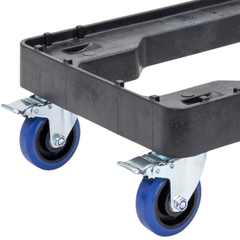 Stack & Nest Crate Dolly with Zinc Plated Castors 615 x 405 x 190mm - Black-Hammerox Industrial
