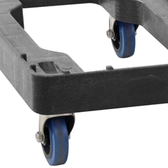 Stack & Nest Crate Dolly with Zinc Plated Castors 615 x 405 x 190mm - Black-Hammerox Industrial