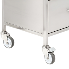 Stainless Steel Instrument Trolley with 4 Drawers-Hammerox Industrial