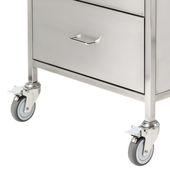 Stainless Steel Instrument Trolley with 4 Drawers-Hammerox Industrial
