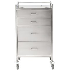 Stainless Steel Instrument Trolley with 4 Drawers-Hammerox Industrial