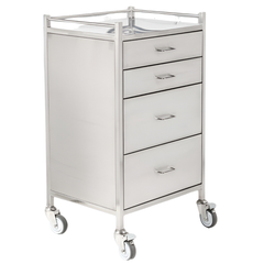 Stainless Steel Instrument Trolley with 4 Drawers-Hammerox Industrial