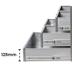 Stainless Steel Instrument Trolley with 4 Half Drawers & 1 Full Drawer-Hammerox Industrial