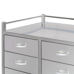 Stainless Steel Instrument Trolley with 4 Half Drawers & 1 Full Drawer-Hammerox Industrial