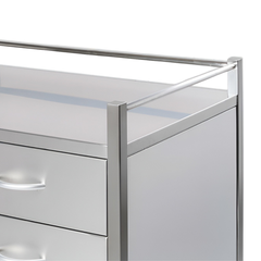 Stainless Steel Instrument Trolley with 4 Half Drawers & 1 Full Drawer-Hammerox Industrial