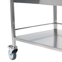 Stainless Steel Instrument Trolley with 4 Half Drawers & 1 Full Drawer-Hammerox Industrial