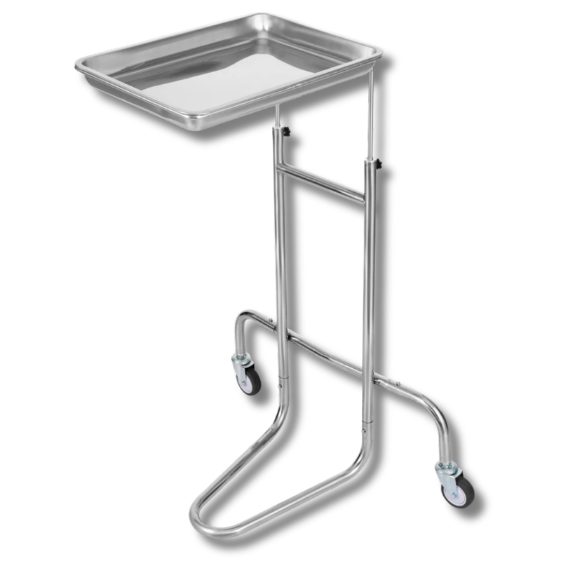 Stainless Steel Lab Cart Single Tray with Wheels-Hammerox Industrial