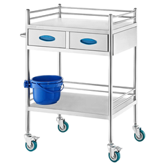 Stainless Steel Medical Trolley Cart with Drawers-Hammerox Industrial