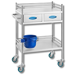 Stainless Steel Medical Trolley Cart with Drawers-Hammerox Industrial