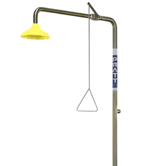 Stainless Steel Emergency Safety Shower with AEROSTREAM Eye & Face Wash Hand & Foot Operated AS4775 - Pratt