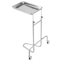 Stainless Steel Lab Cart Single Tray with Wheels