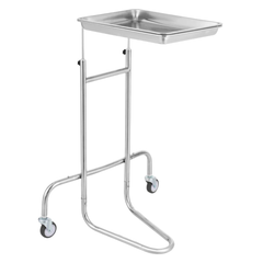 Stainless Steel Lab Cart Single Tray with Wheels