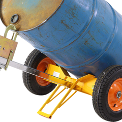Steel & Plastic Drum Trolley with Pneumatic Wheels-Hammerox Industrial