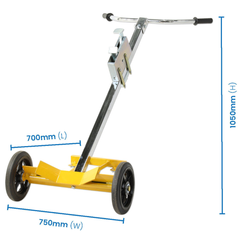 Steel & Plastic Drum Trolley with Solid Wheels-Hammerox Industrial