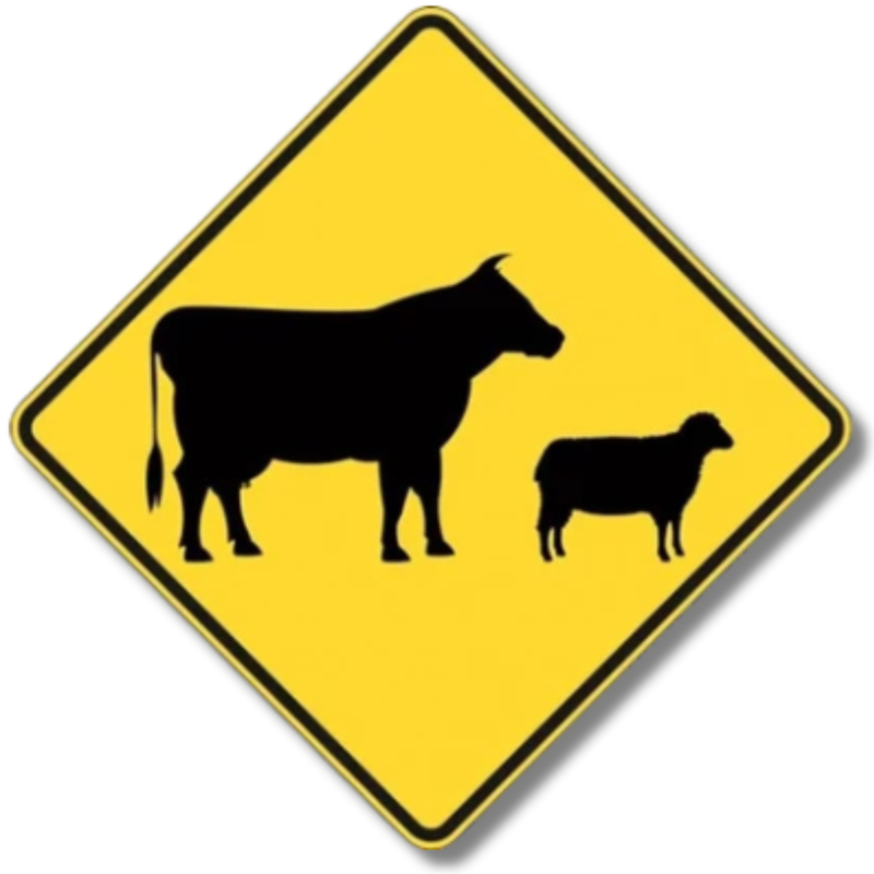 Stock Crossing Sign Class 1 Reflective