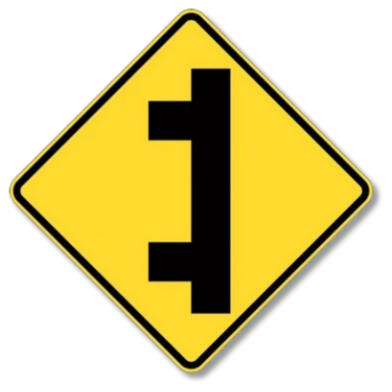 Successive Side Road Intersections Left Sign Class 1 Reflective 600 x 600mm