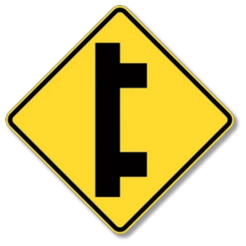 Successive Side Road Intersections Right Sign Class 1 Reflective 600 x 600mm