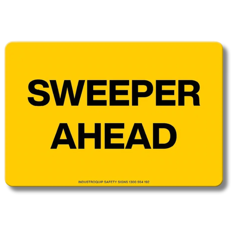 Sweeper Ahead Swing Stand Sign