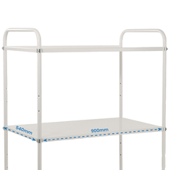 Tall Multi Shelf Trolley - White-Hammerox Industrial