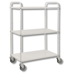 Tall Multi Shelf Trolley - White-Hammerox Industrial