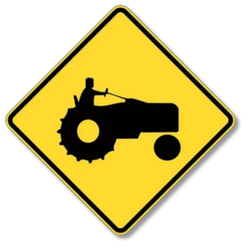 Tractor Sign Class 1 Reflective 600 x 600mm