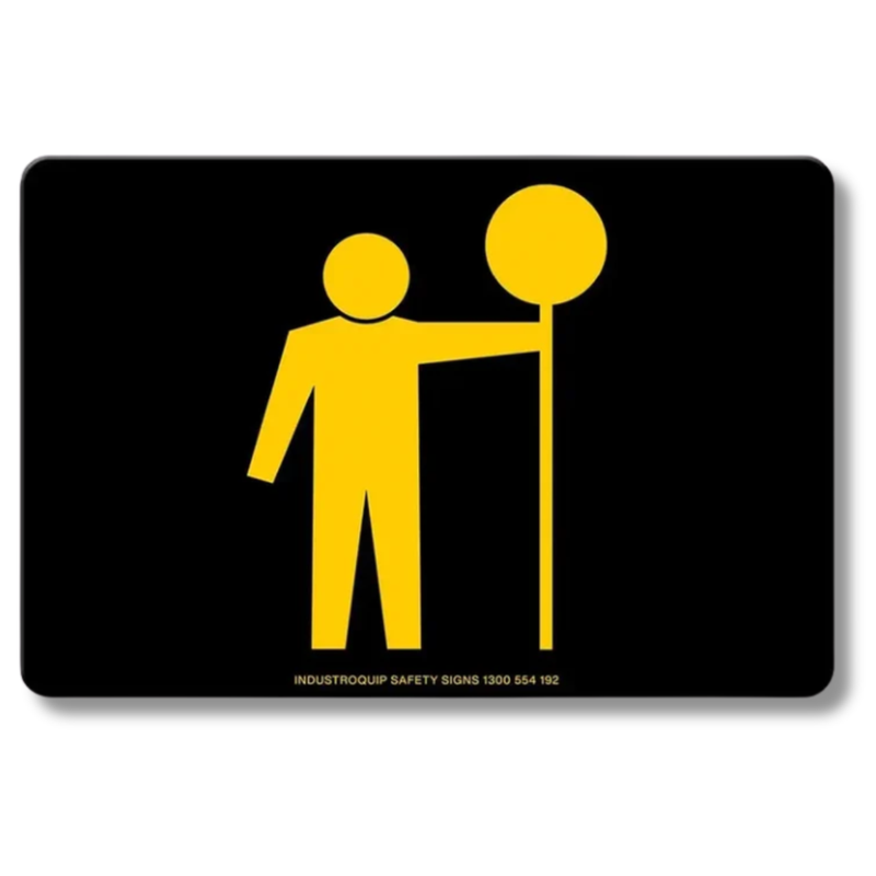 Traffic Controller Black Swing Stand Sign