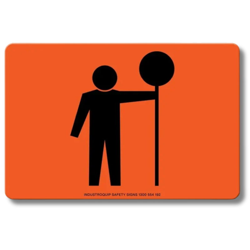 Traffic Controller Orange Swing Stand Sign