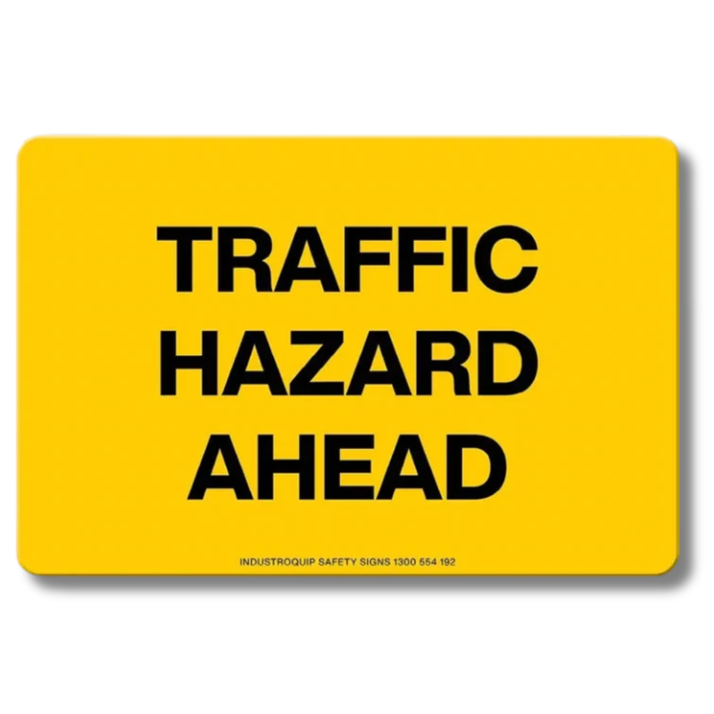 Traffic Hazard Ahead Swing Stand Sign