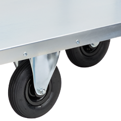 Transport Trolley with Storage Tray Flat-Free Castors-Hammerox Industrial