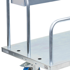 Transport Trolley with Storage Tray Polyurethane Castors-Hammerox Industrial