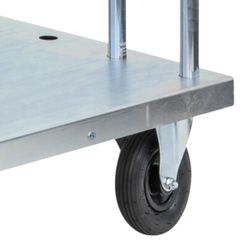 Transport Trolley with Tool Bin Flat-Free Castors-Hammerox Industrial