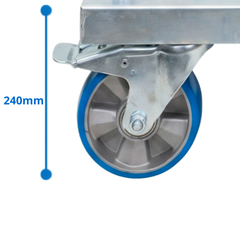 Transport Trolley with Tool Bin Polyurethane Castors-Hammerox Industrial