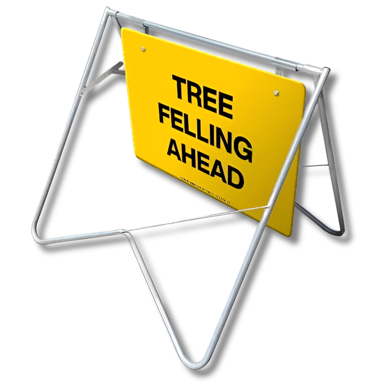 Tree Felling Ahead Swing Stand & Sign