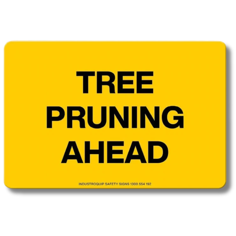 Tree Pruning Ahead Swing Stand Sign