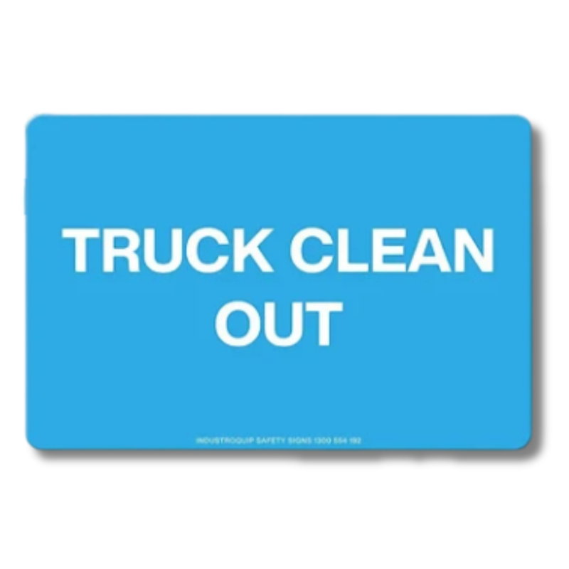 Truck Clean Out Swing Stand Sign