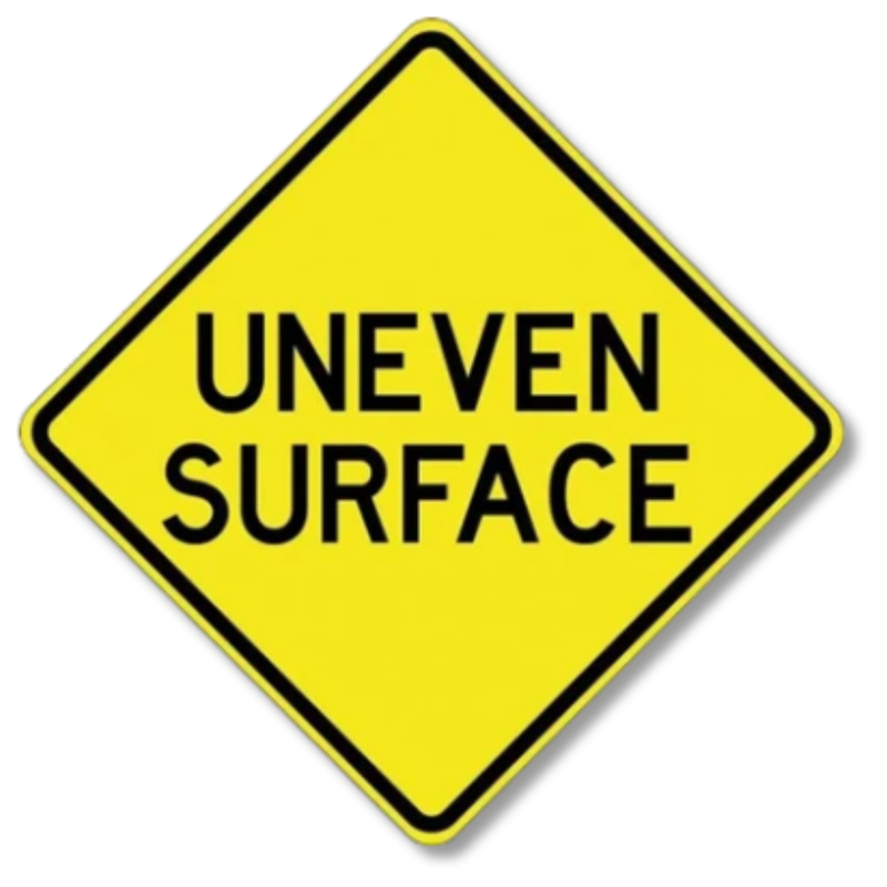 Uneven Surface Sign Class 1 Reflective 600 x 600mm