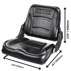 Universal Fold Down Forklift Seat Adjustable Back-Hammerox Industrial