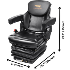 Universal Forklift Seat with Seatbelt & Armrests