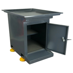 Universal Milling Machine Stand with Lockable Cabinet & Swarf Tray