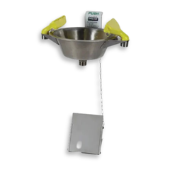 Wall Mounted Triple Nozzle Eye & Face Wash with Bowl & Foot Treadle - Pratt