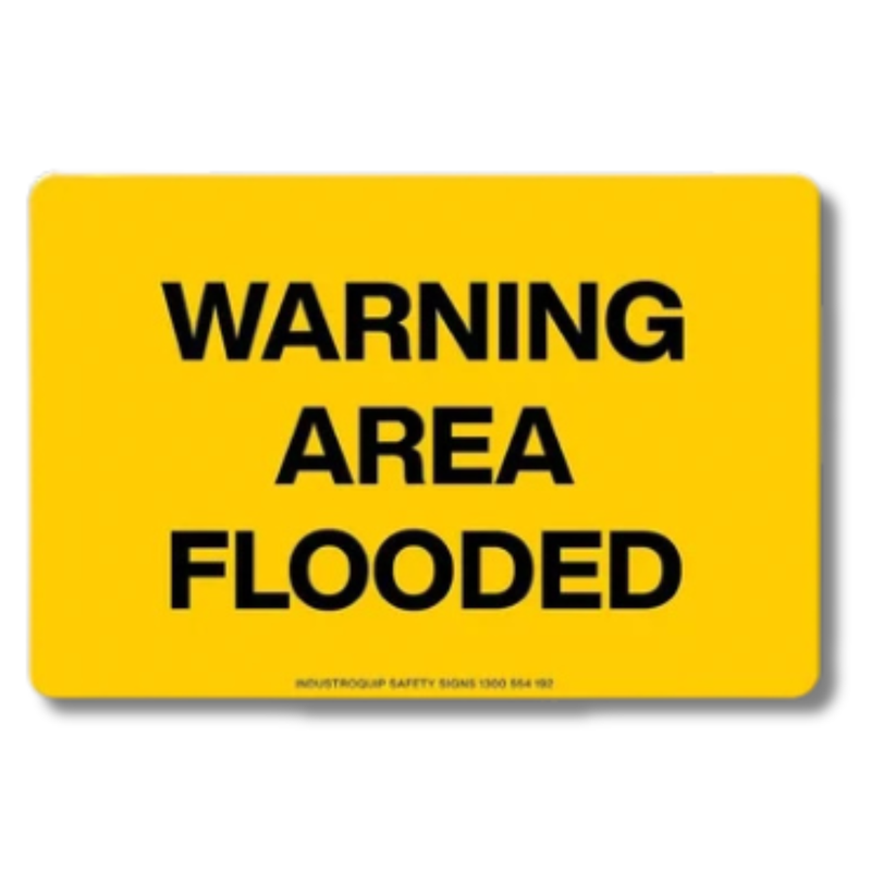Warning Area Flooded Swing Stand Sign