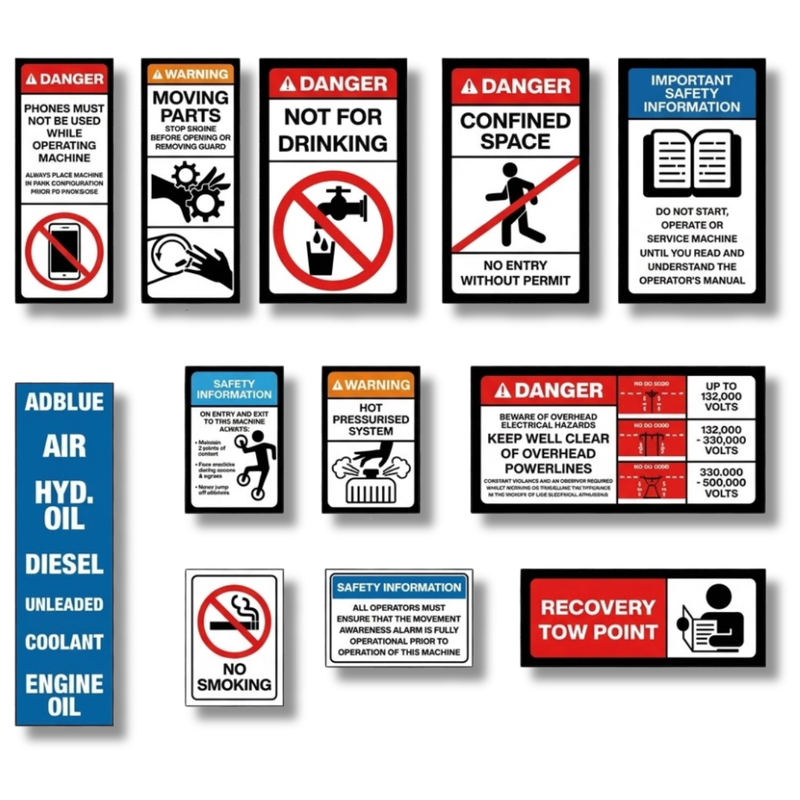 Water Truck Safety Sticker Pack