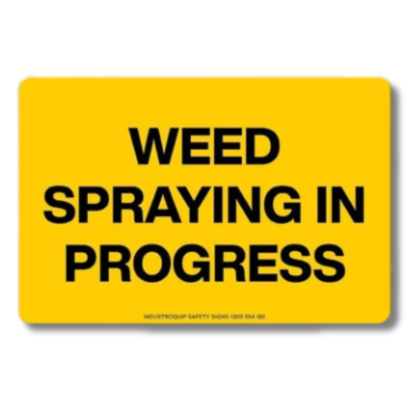 Weed Spraying in Progress Swing Stand Sign