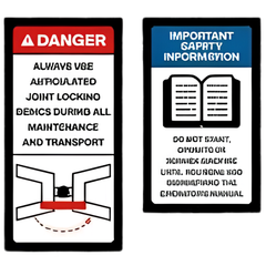 Wheeled Loader Safety Sticker Pack